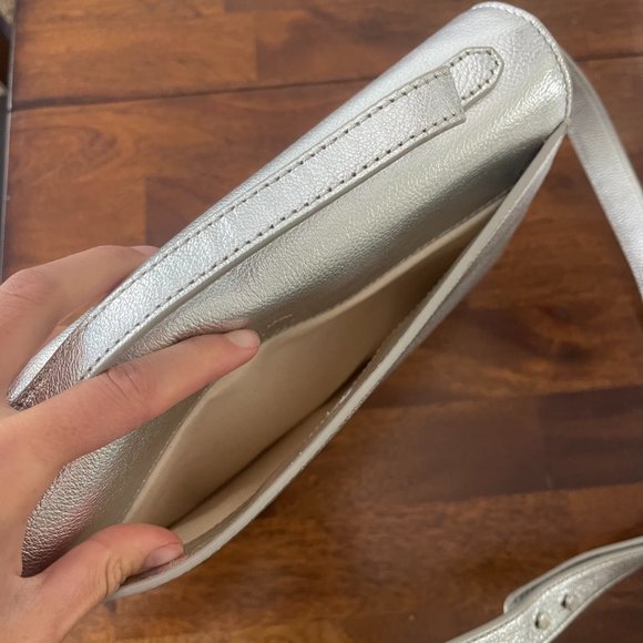 NEW Loeffler Randall Handbag Silver with Strap and Handle - Picture 3 of 7